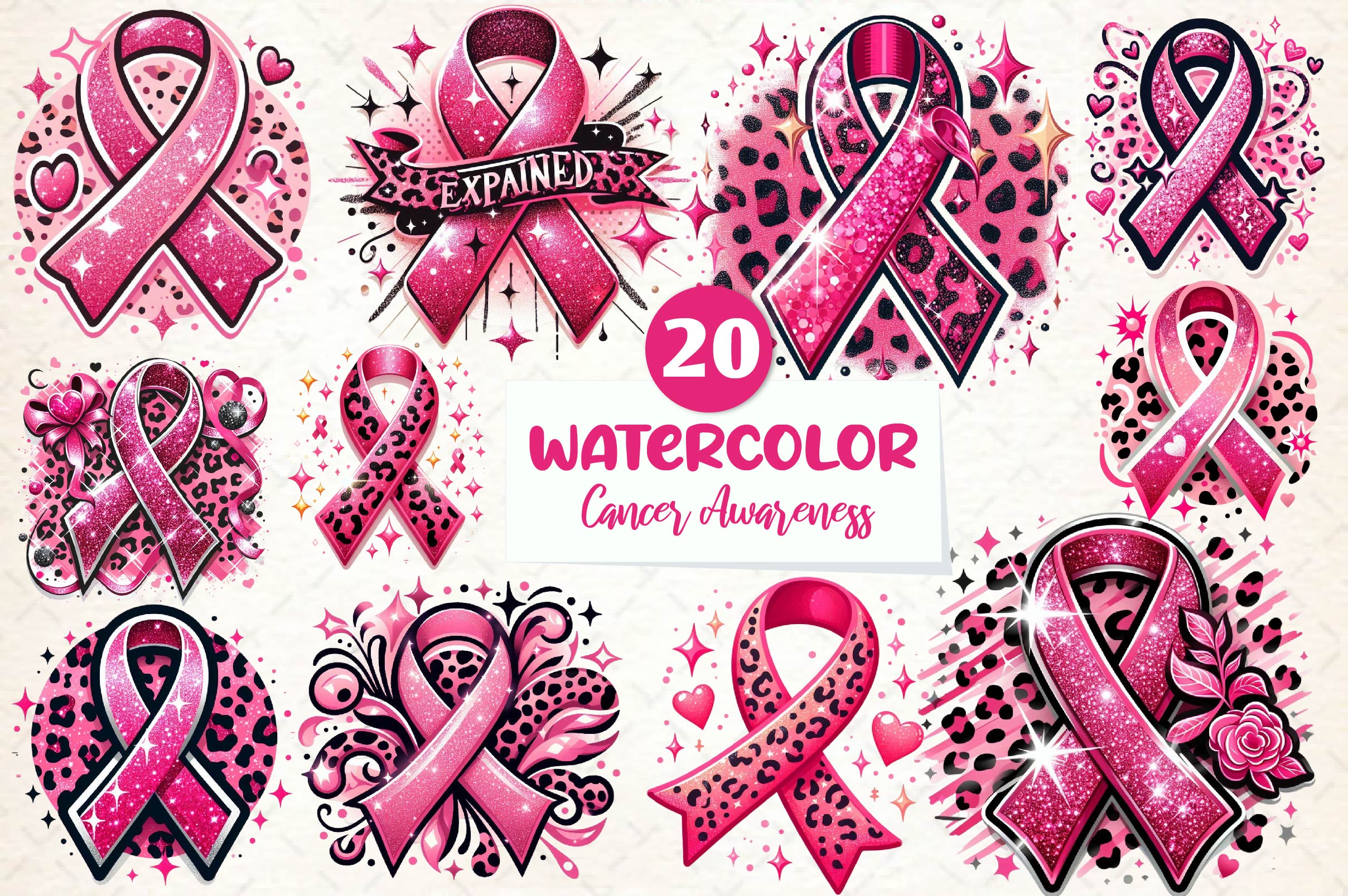 Breast Cancer Awareness Clipart Bundle 2 - CraftNest - Digital Crafting and Art