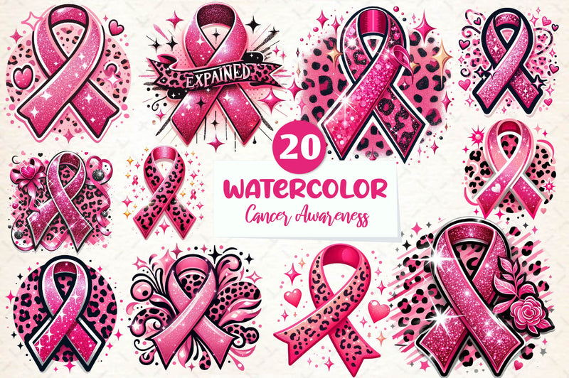 Breast Cancer Awareness Clipart Bundle 2 - CraftNest - Digital Crafting and Art