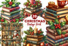Vintage Book Christmas Clipart Bundle