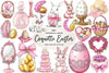 Pink Coquette Easter Clipart Bundle