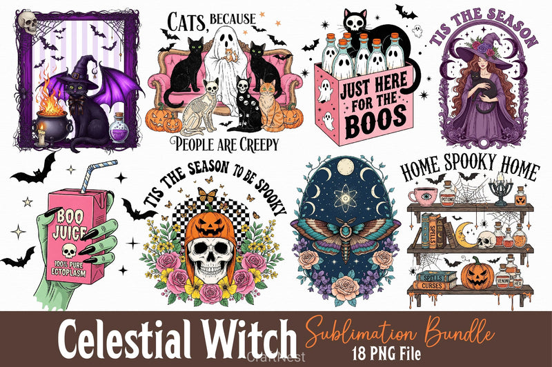 Celestial Witch Clipart Bundle - CraftNest - Digital Crafting and Art
