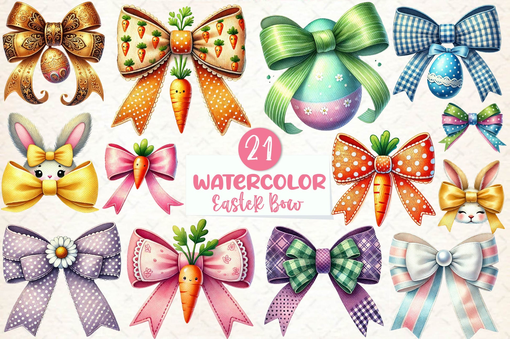 Easter Bow Clipart Bundle 1 - CraftNest - Digital Crafting and Art