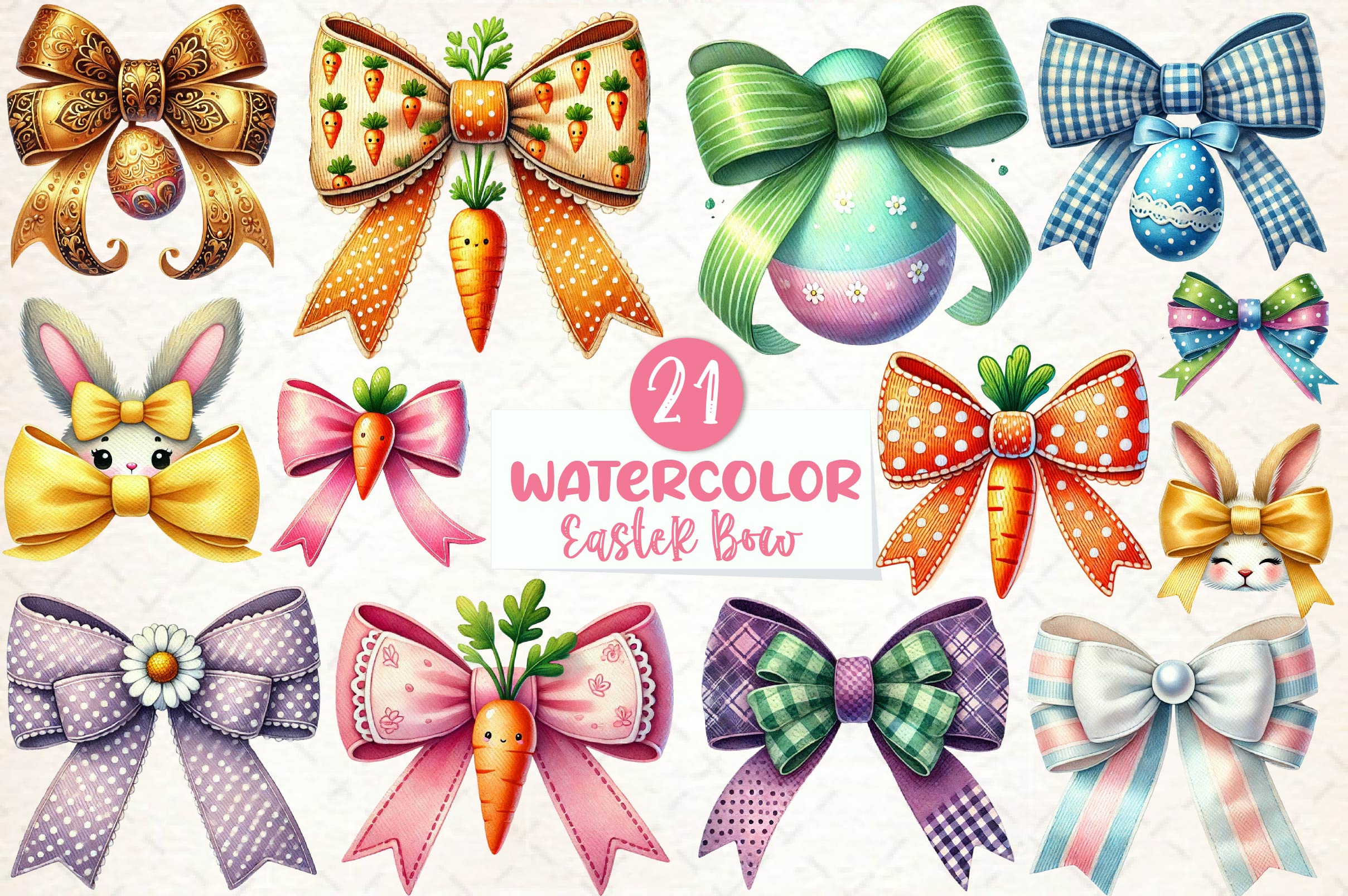 Easter Bow Clipart Bundle 1 - CraftNest - Digital Crafting and Art