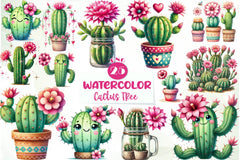 Cactus Tree Clipart Bundle - CraftNest - Digital Crafting and Art