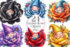 Cute Gnome Rose Clipart Bundle