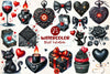 Black Valentine Clipart Bundle