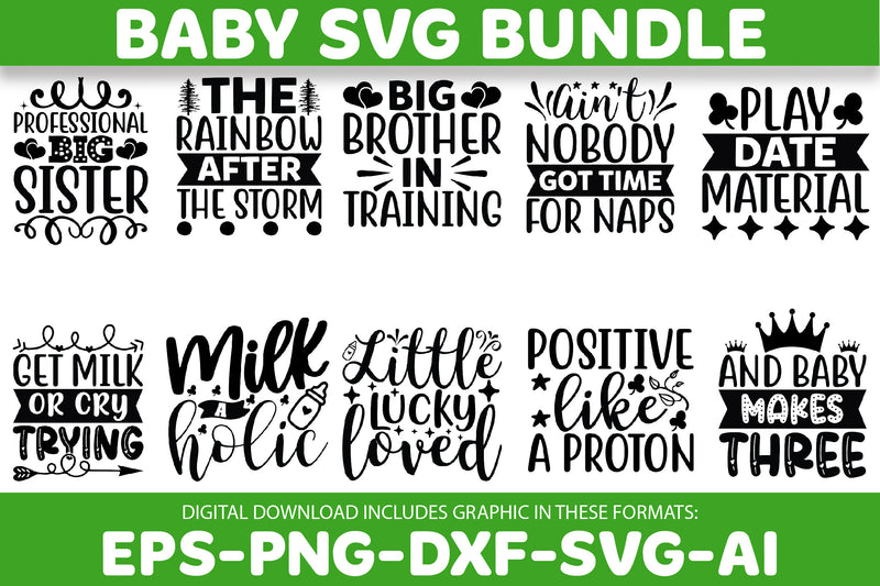 Baby SVG Bundle 10 - CraftNest - Digital Crafting and Art