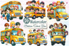 Children Riding On The School Bus Clipart Bundle
