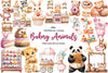 Sweets Cute Bakery Animals Clipart Bundle
