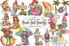 Beach Girl Gnomes Collection Clipart Bundle
