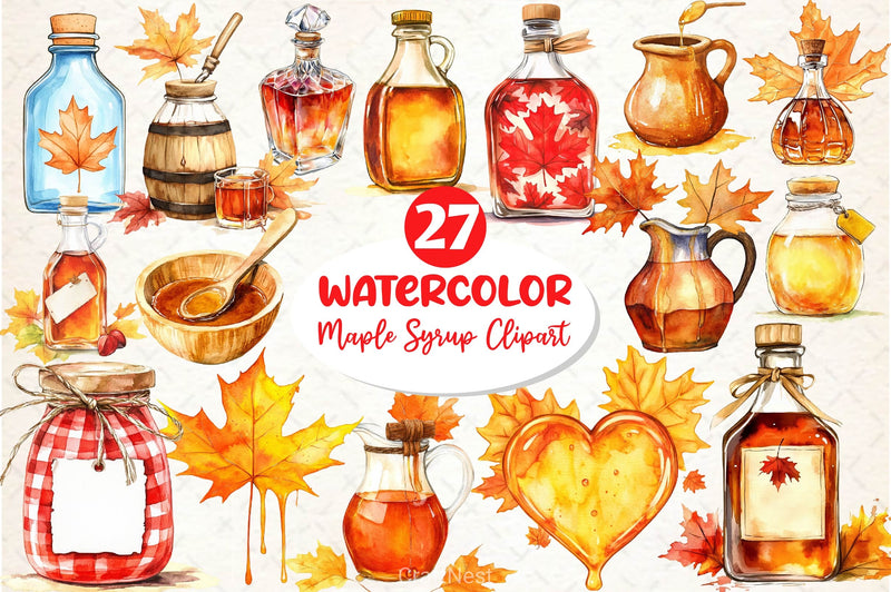 Maple Syrup Clipart Bundle - CraftNest - Digital Crafting and Art