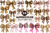 Leopard Glitter Bow Clipart Bundle