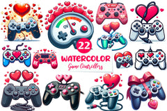 Valentine Game Controllers Clipart Bundle - CraftNest - Digital Crafting and Art