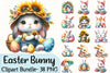 Cute Easter Bunny Clipart Bundle 50