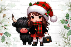 African American Christmas Girl Clipart Bundle 1 - CraftNest - Digital Crafting and Art