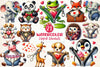 Valentines Zipper Animals Clipart Bundle