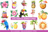 Cute Tropical Summer Clipart Bundle