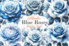 Blue Roses Clipart Bundle
