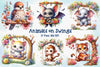 Animals On Swings Clipart Bundle