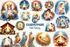 Chibi Nativity Christmas Clipart Bundle
