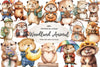 Cute Beaver Clip Art Woodland Animals Clipart Bundle