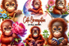 Cute Orangutan Clipart Bundle