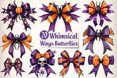 Halloween Bow Ribbon Clipart Bundle - CraftNest - Digital Crafting and Art