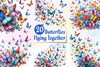 Butterflies Flying Together Clipart Bundle