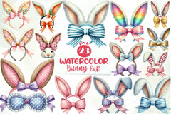 Easter Bunny Ear Coquette Bow Clipart Bundle - CraftNest - Digital Crafting and Art
