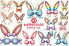 Easter Bunny Ear Coquette Bow Clipart Bundle