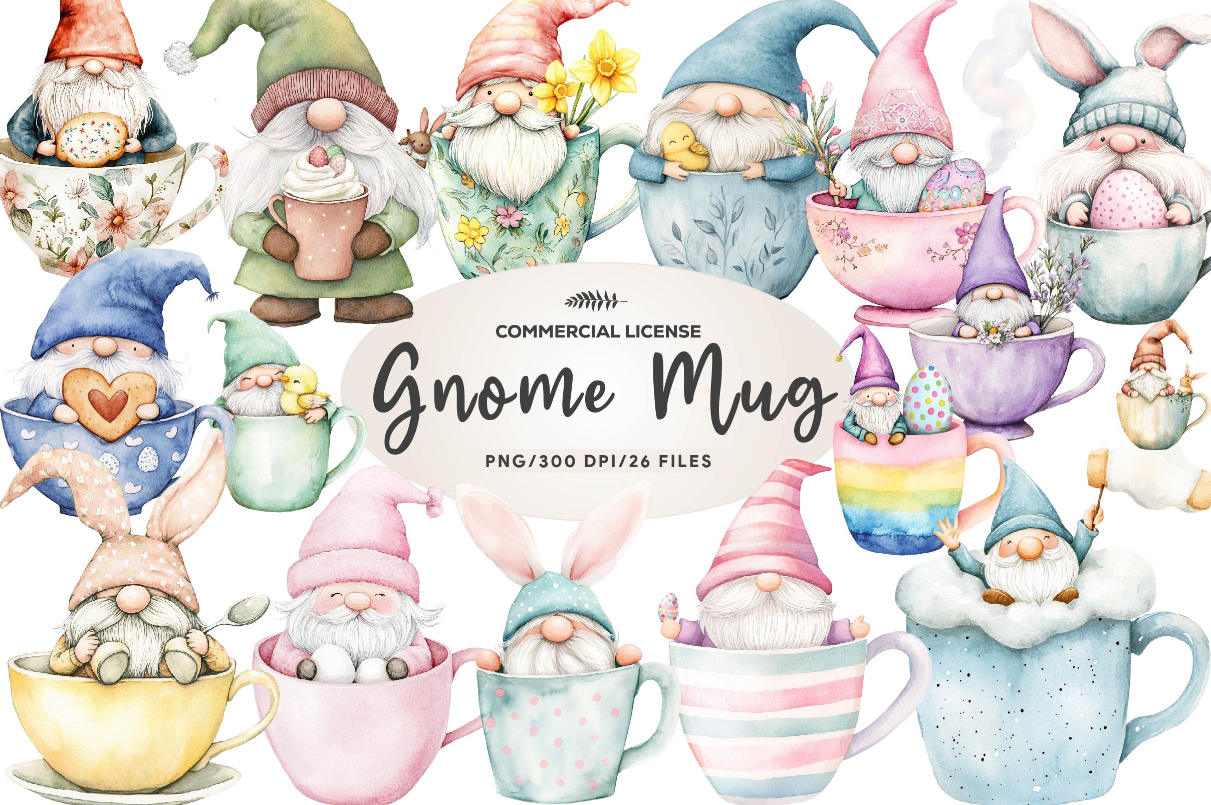 Easter Gnome Mug Cup Clipart Bundle - CraftNest - Digital Crafting and Art