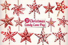 Christmas Candy Cane Clipart Bundle 1 - CraftNest - Digital Crafting and Art