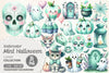 Pastel Mint Halloween Clipart Bundle