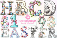 Easter Alphabet Clipart Bundle - CraftNest - Digital Crafting and Art