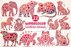 Valentines Day Animals Heart Clipart Bundle - CraftNest - Digital Crafting and Art