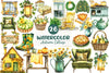 Yellow & Green Autumn Cottage Clipart Bundle