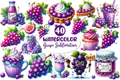 Grape Clipart Bundle 4 - CraftNest - Digital Crafting and Art