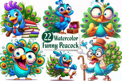 Cute Peacock Clipart Bundle 1 - CraftNest - Digital Crafting and Art