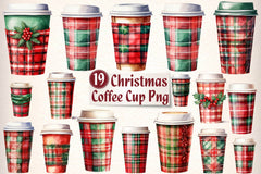 Christmas Coffee Cup Clipart Bundle 1 - CraftNest - Digital Crafting and Art