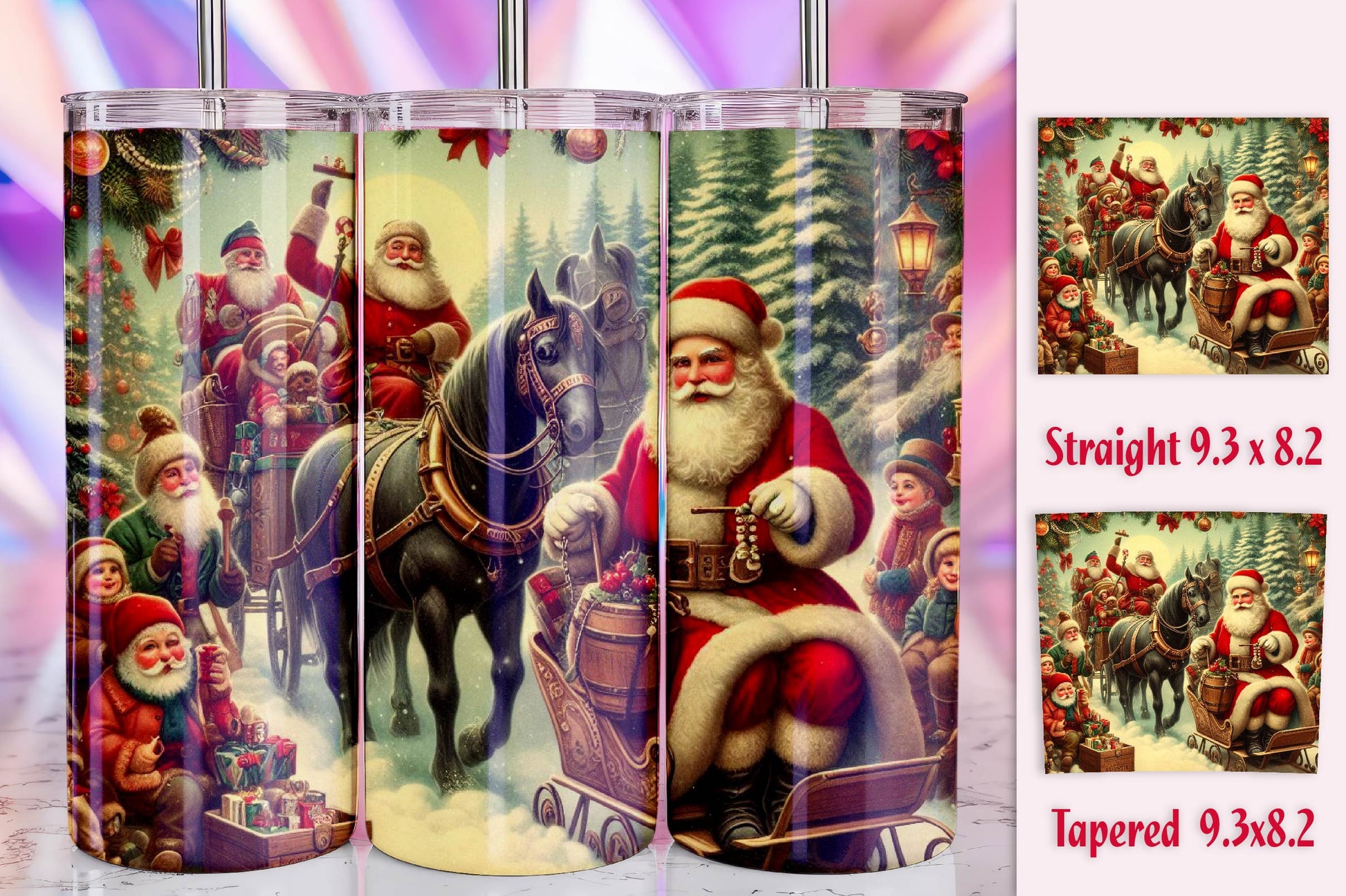 Christmas Santa Tumbler Bundle 4 - CraftNest - Digital Crafting and Art