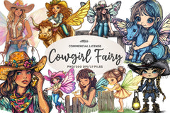Cowgirl Fairy Clipart Bundle - CraftNest - Digital Crafting and Art
