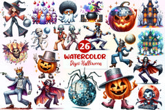Disco Halloween Clipart Bundle 1 - CraftNest - Digital Crafting and Art