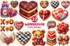 Cookies Plaid Valentine Clipart Bundle