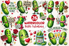 Cute Pickle In Valentines Clipart Bundle - CraftNest - Digital Crafting and Art