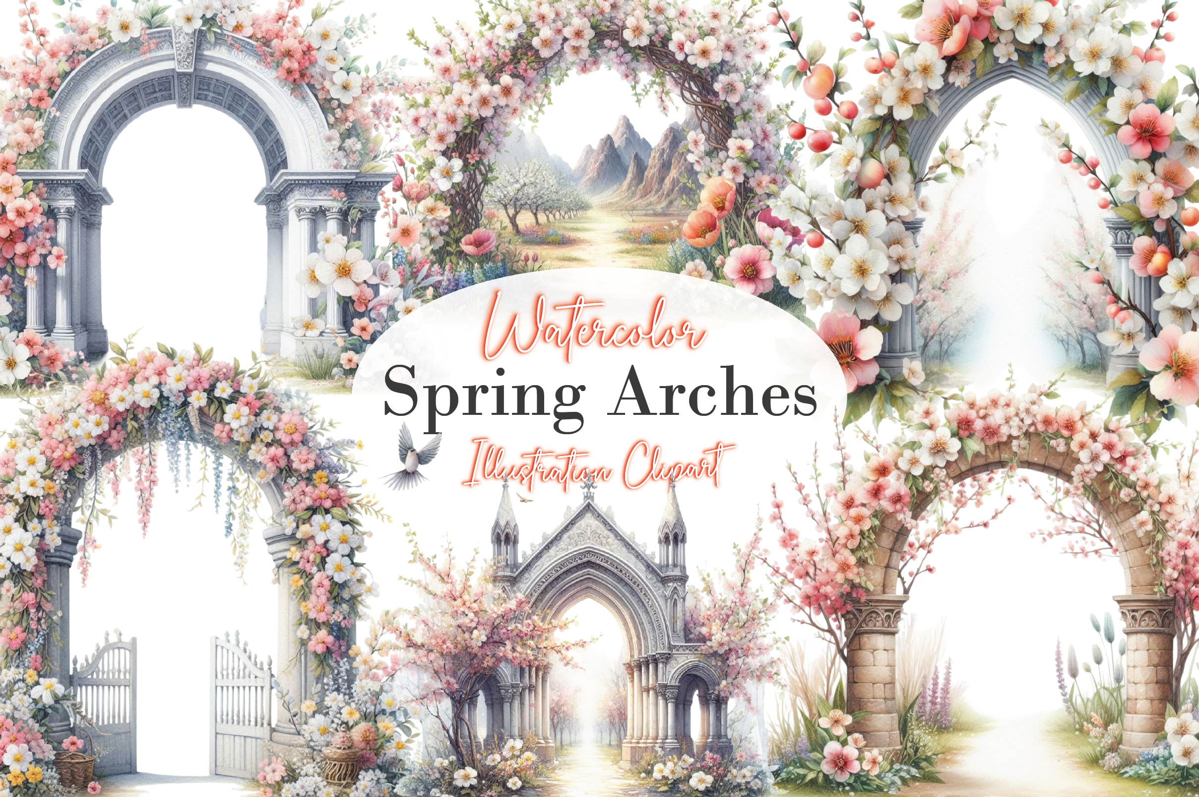 Spring Arches Clipart Bundle - CraftNest - Digital Crafting and Art