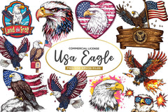 Usa Eagle & Fireworks Clipart Bundle - CraftNest - Digital Crafting and Art