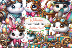 Easter Steampunk Bunny Clipart Bundle - CraftNest - Digital Crafting and Art