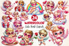 Cute Pink Cupids Clipart Bundle