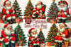 Vintage Christmas Santa Claus Clipart Bundle