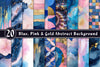 Blue Pink Gold Abstract Backgrounds Bundle